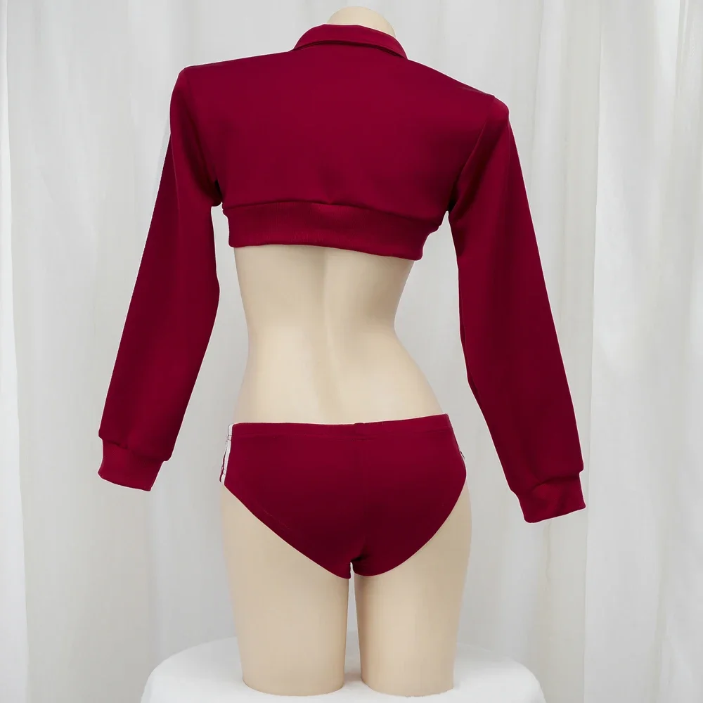 Japanese Anime Student School Athletic Wear Outfits Women Gym Suit Clothes Cosplay Costume Girls Role Play Uniform Underwear view 3