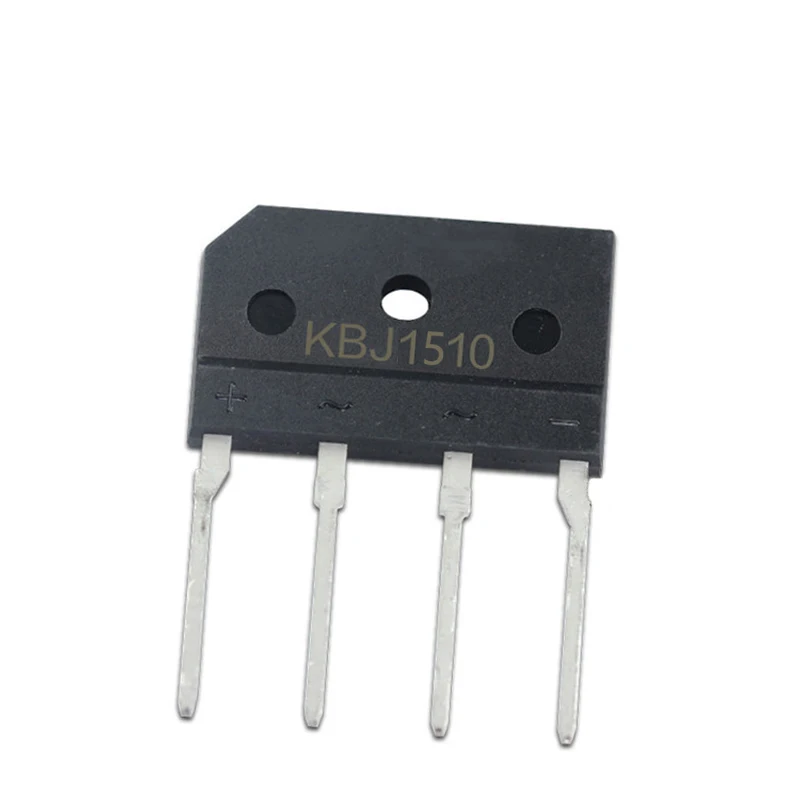 5~500Pcs KBJ1510 KBJ1508 KBJ1506 Bridge Rectifier 15A 1000V/800V/600V KBJ15M/15K/15J Bridge Stack Cutable Foot KBJ Flat Bridge