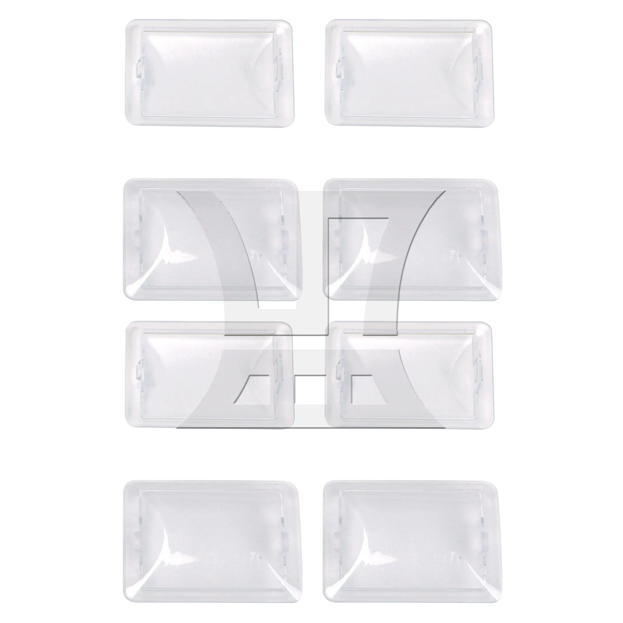 BQLZR 8 Pcs Vent Hood Replacement for Broan SB03293051 Light Cover Transparent