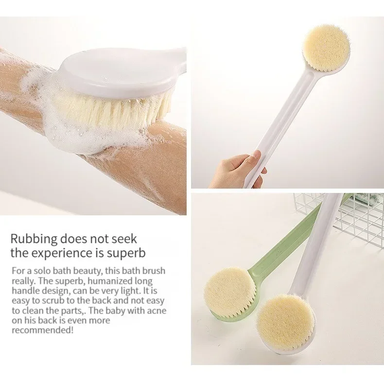 1pcBath and bath brush, long handle, soft-bristled nylon bath brush, no need to ask for help, back rub, mud and stain brush