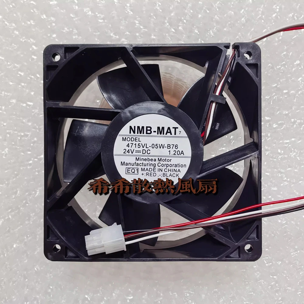 For NMB 4715VL-05W-B76 12038 120*120*38mm 12CM 24V 1.20A inverter cooling fan