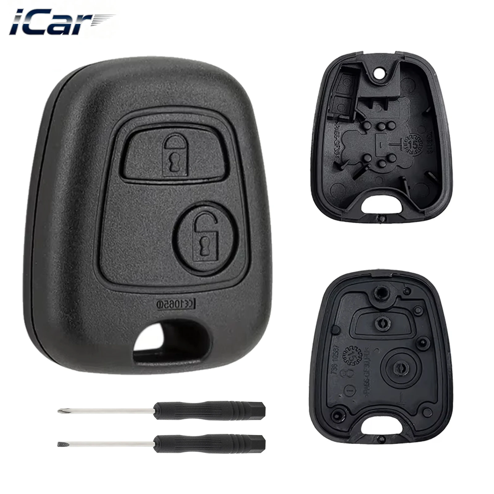 

2-кнопочный корпус автомобильного ключа, подходит для Citroen C1 C2 C3 C4 Xsara Picasso Saxo для Peugeot 206 207 306 307 408 607 107