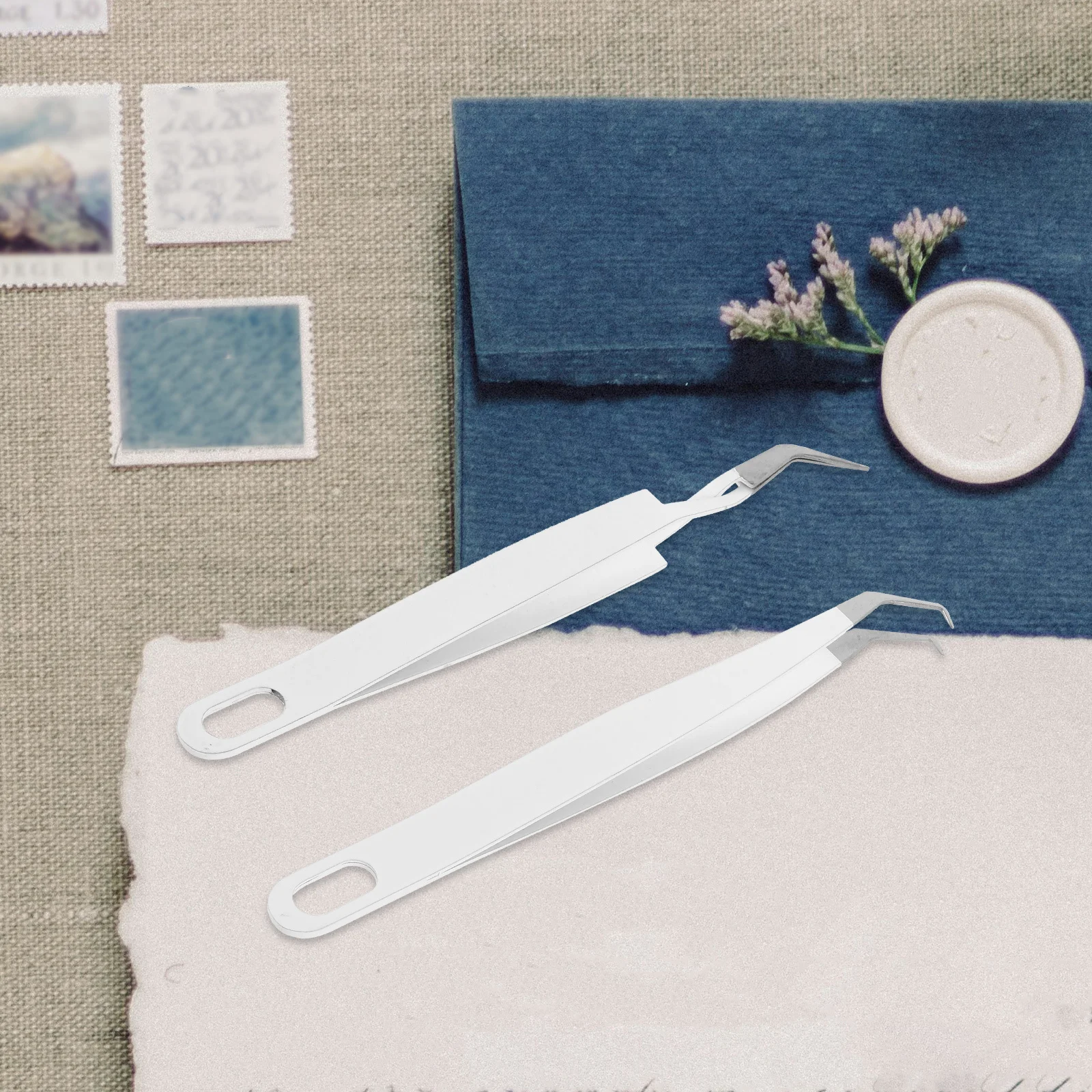 

4pcs Stainless Steel Tweezers Tool Kit Long Craft Tongs For Eyelash Eyebrow Jewelry Stamp Collecting Hobby Precision Work Multi