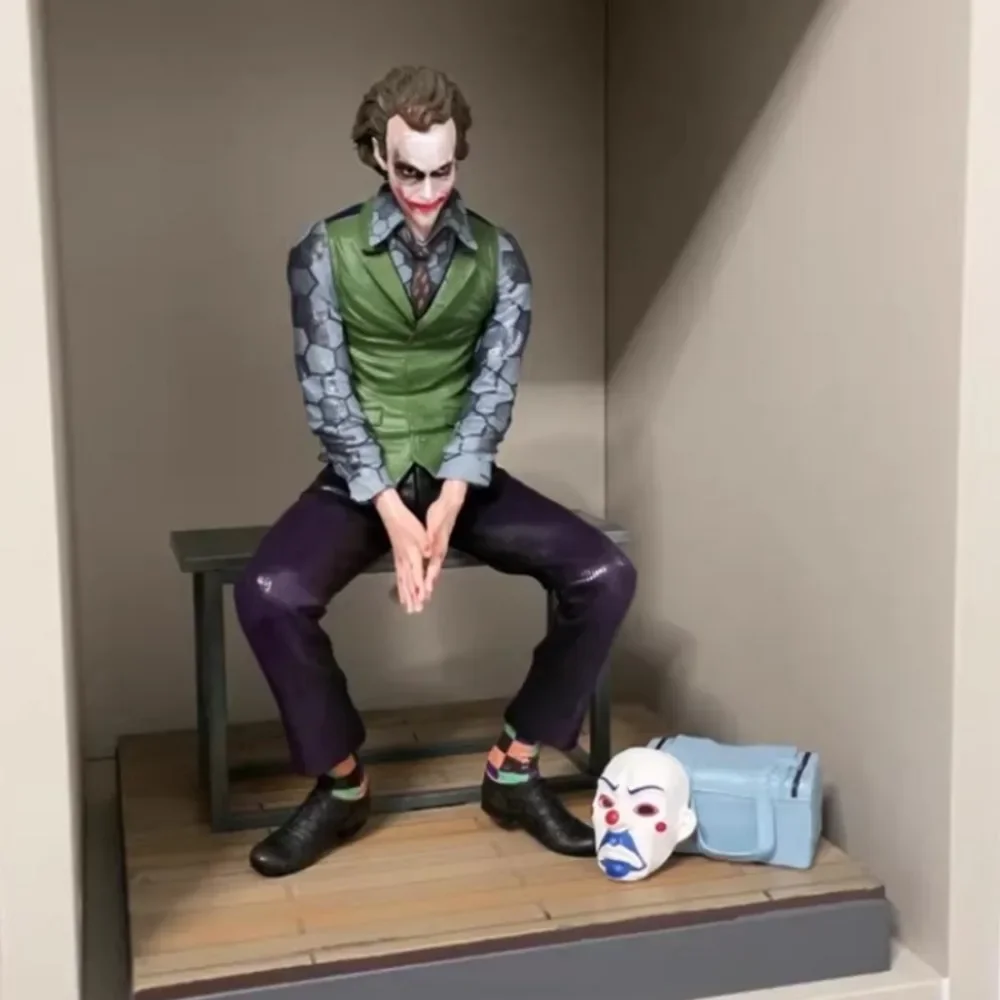 The Joker DC Action Figures Heath Ledger Gotham Model Statue Gift Creepy Smile Psycho Includes Masks and Car Doll Fine Cool Guy image 2