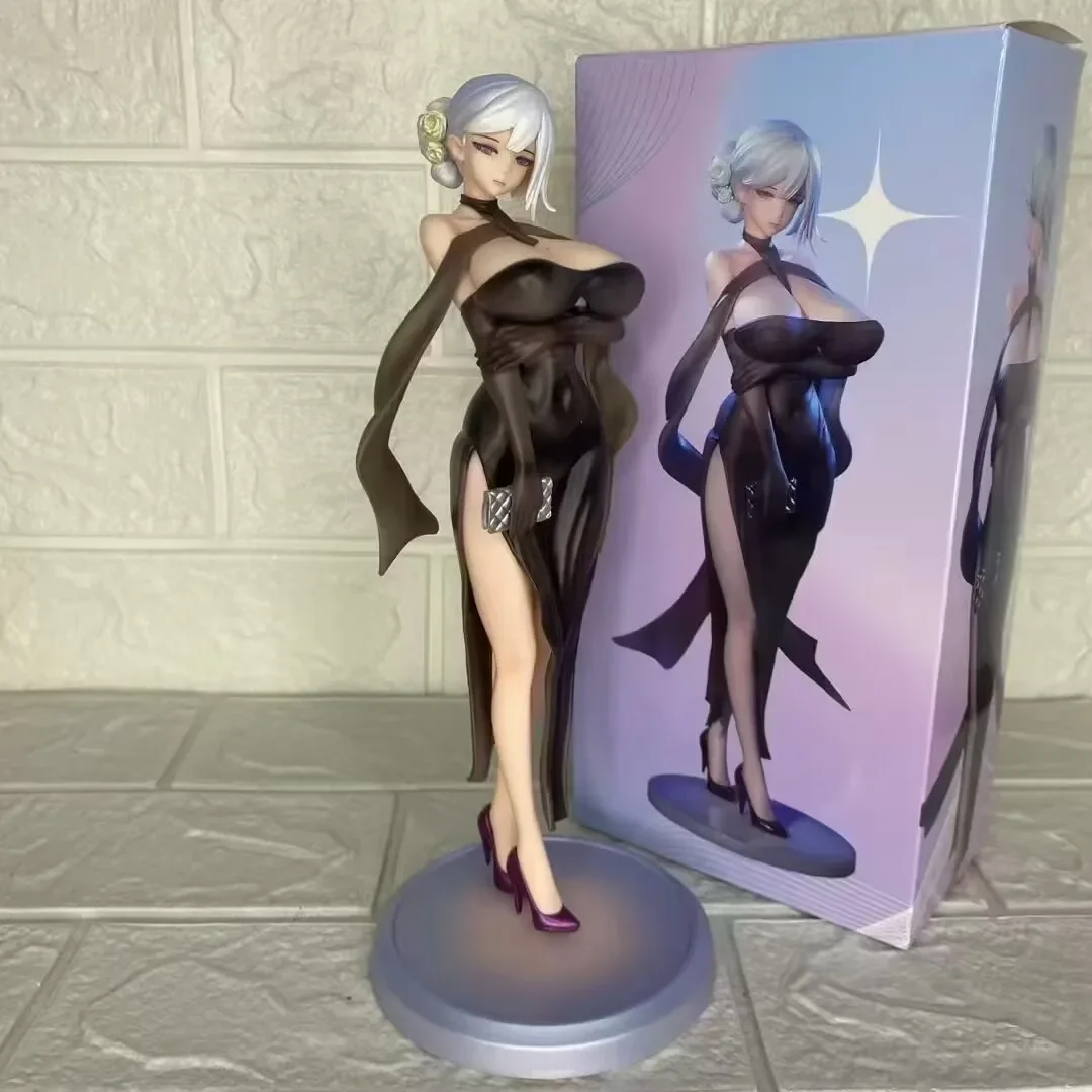 Statue Bishoujo thème femme 25cm, figurine en Pvc pour fille, beauté Sexy, Anime, avec scène, ornement de bureau, modèle cadeau à collectionner pour adultes