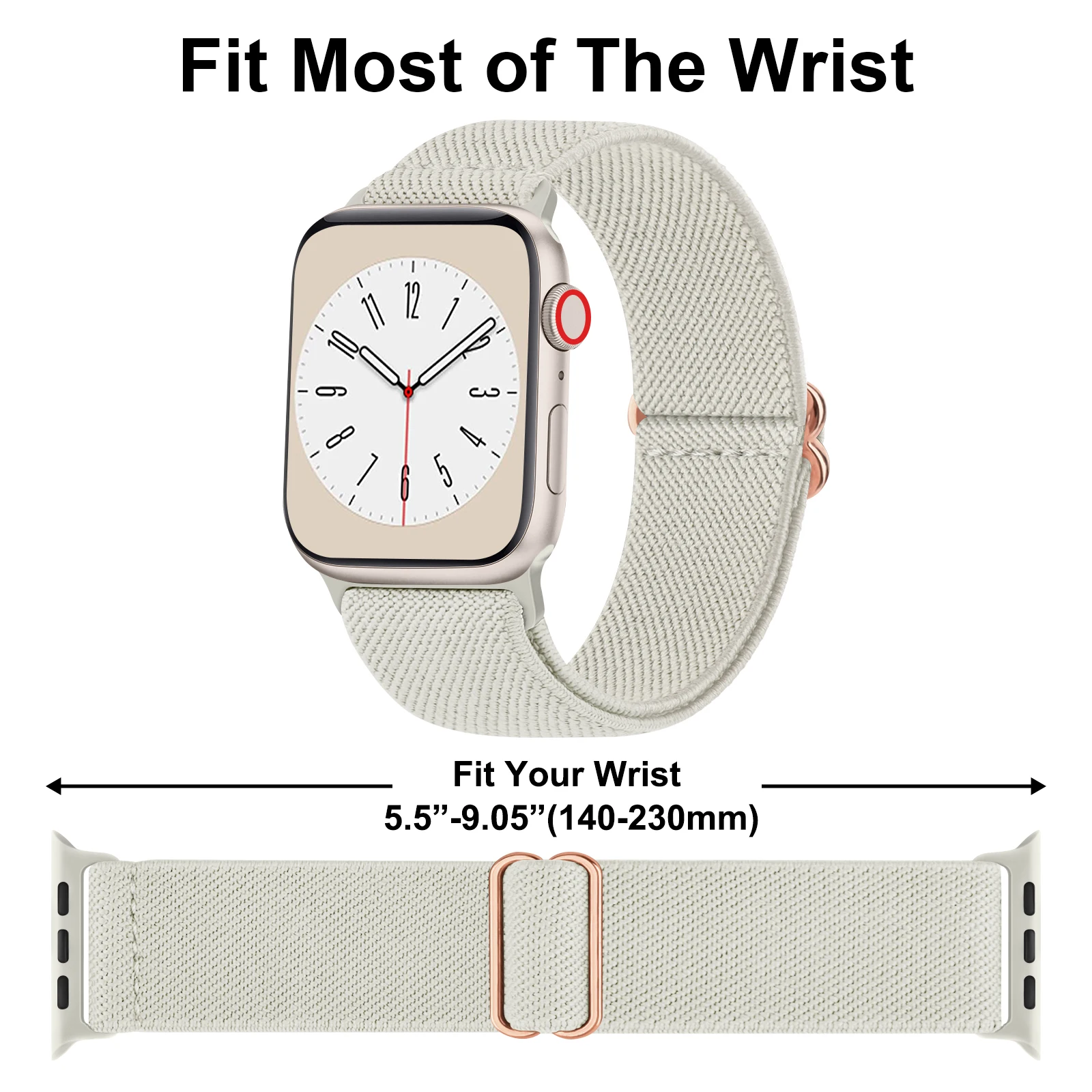 Pulseira Elástica de Loop de Nylon para Apple Watch, Ultra 8, 7, 6, 5, 4, 3, SE Band para iWatch, 49mm, 45mm, 41mm, 38mm, 42 milímetros, 40