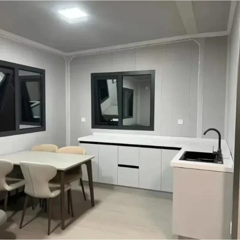 Modular Portable Cabin Multi Function Container House with Solar Panel Luxury Design Living Room