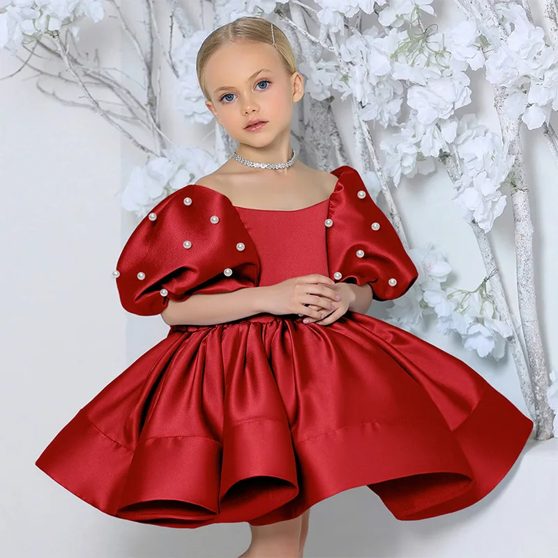 

New Year Dress For Girls Puffy Princess Dress Elegant Christmas Party Dress Kid Dress Vestido Pageant Party Birthday Ball Gown