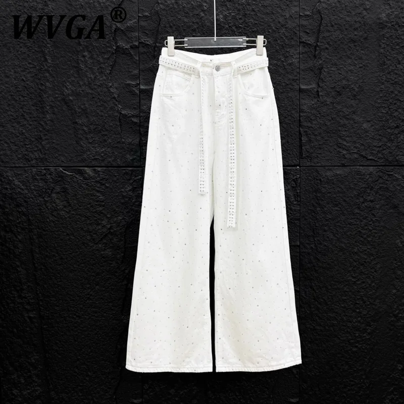 

WVGA, весна-осень, новые мужские потертые джинсы Tide Techwear, трендовые нишевые дизайнерские свободные шикарные повседневные широкие брюки W7584