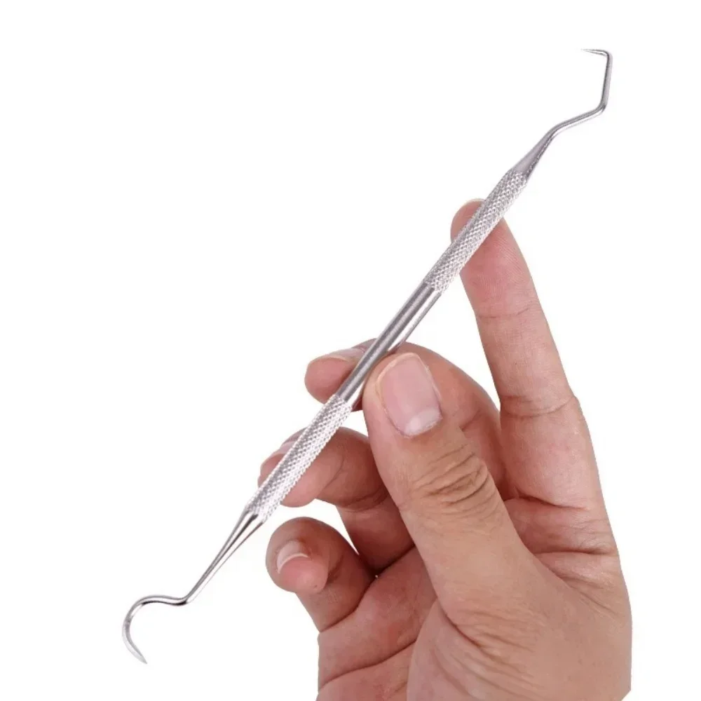Stainless Steel Double Ended Dental Tool Periodontal Probe Explorer Toothpick Scraper Teeth Stain Remover Oral Hygiene