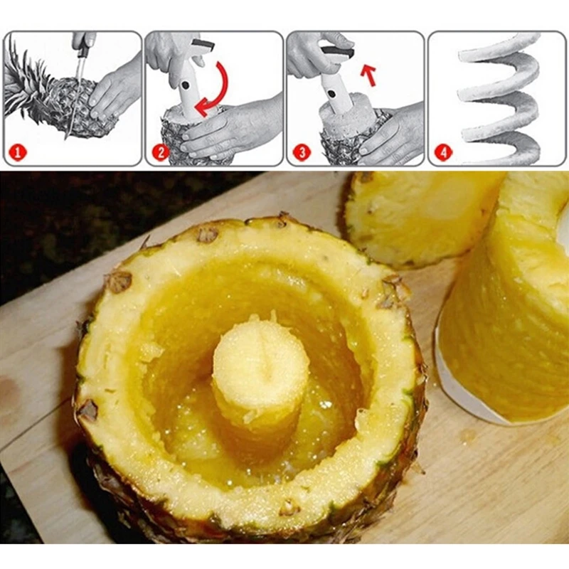 ステンレス鋼パイナップルスライサーキッチンツールパイナップル剥離機パイナップル簡単コアリングツールガジェットキッチンアクセサリー