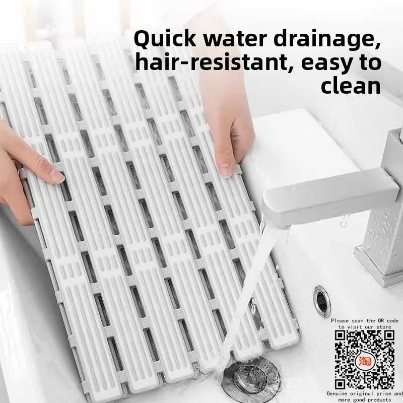 Non Slip Bath Mat Quick Drain Shower Floor Mat Bathtub Mat Home Bathroom Anti Slip Rug Quick Dry Mat Comfortable Foot Feeling