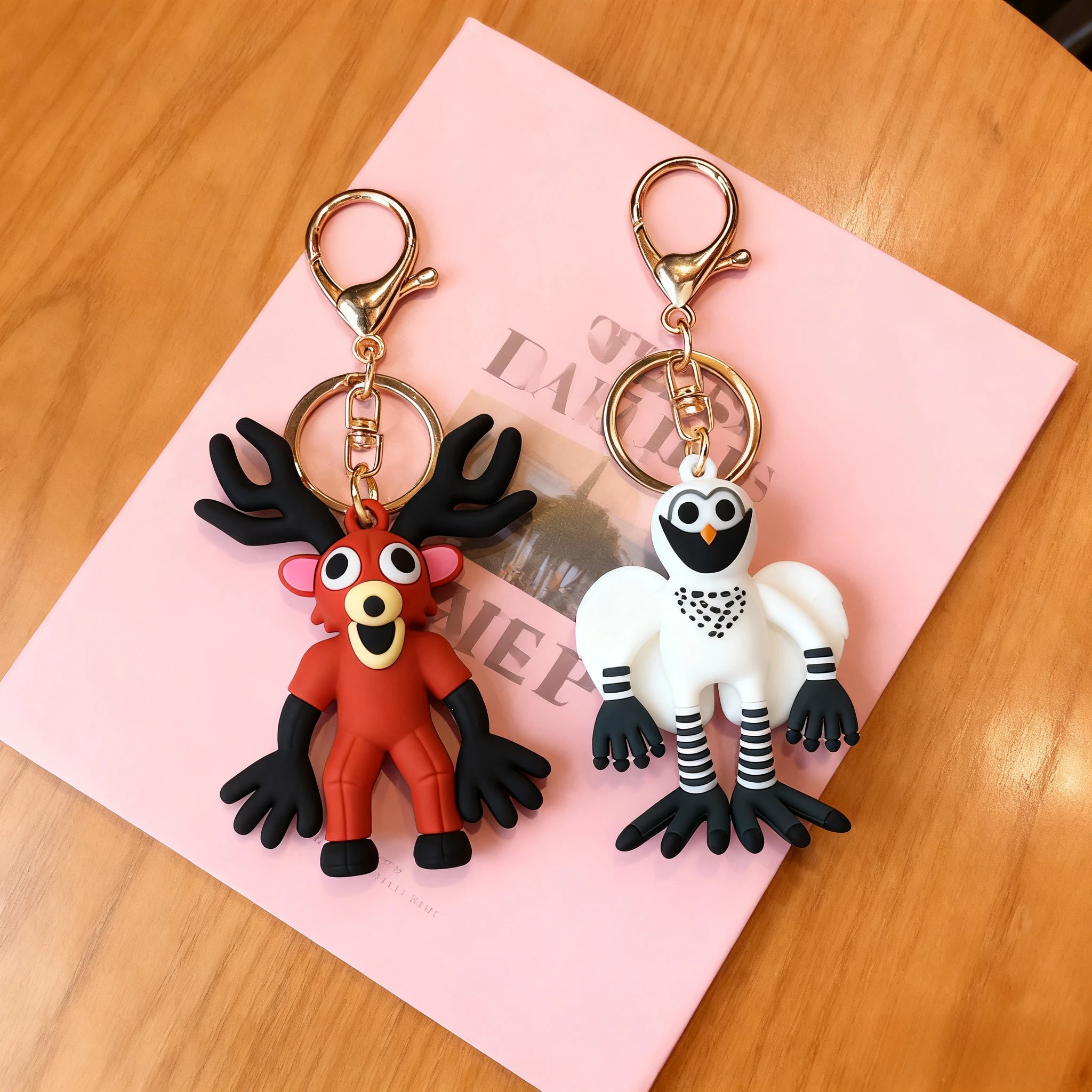 99 ليال في الغابة المفاتيح الاطفال أنيمي عمل أرقام قلادة الرجال سيارة حلقة رئيسية أكياس الديكور لعبة كلاسيكية أفضل صديق هدية