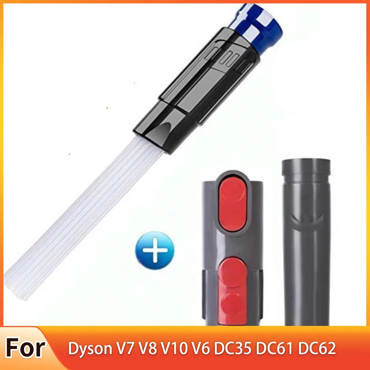 Cleaning Tool Attachment Brush Adaptor Set For Dyson V7 V8 V10 V6 DC35 DC61 DC62 Vacuum Cleaner Dust Daddy Multi-functional Tool