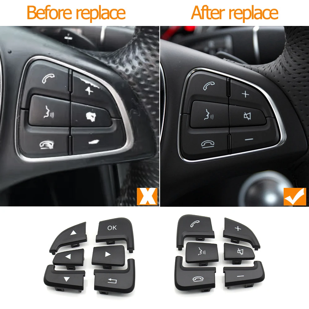 Car Steering Wheel Button Repair Kit For Mercedes Benz A B GLA GLS GLE V Class W176 W246 W156 W166 W292 W117 W218 W231