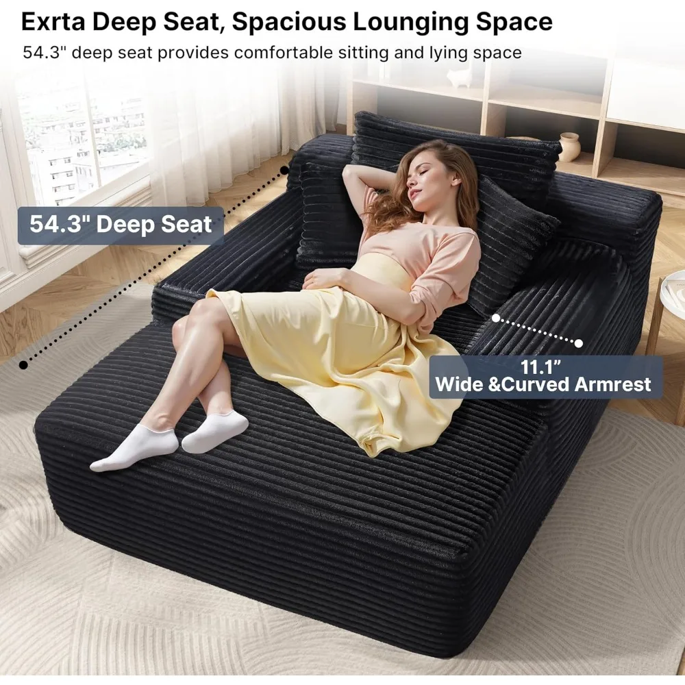 غطاء سروال قصير كبير الحجم مكون من 68 كرسي استرخاء داخلي باللون الأزرق الداكن، ودعم بحزامين، وغطاء أريكة متضمن #4