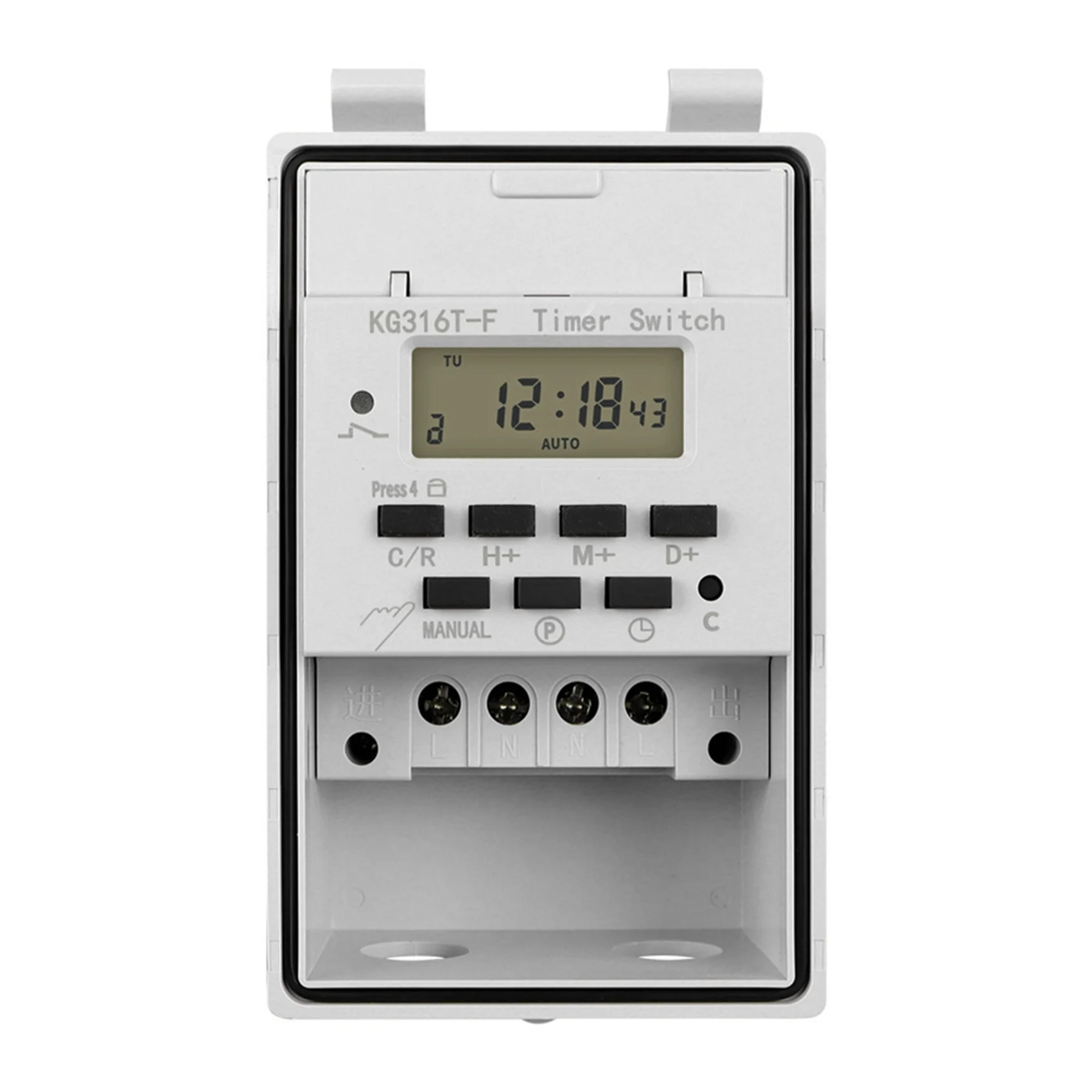 2X Automatic Digital Timer Switch Relay Programmable Timer Controllor With Outdoor Waterproof Box 220V