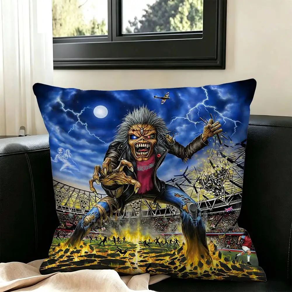 Iron Run For Your mm-Maiden  Pillow Case Square Double-Sided Sofa Cushion Cover Bedroom Bedside Pillow