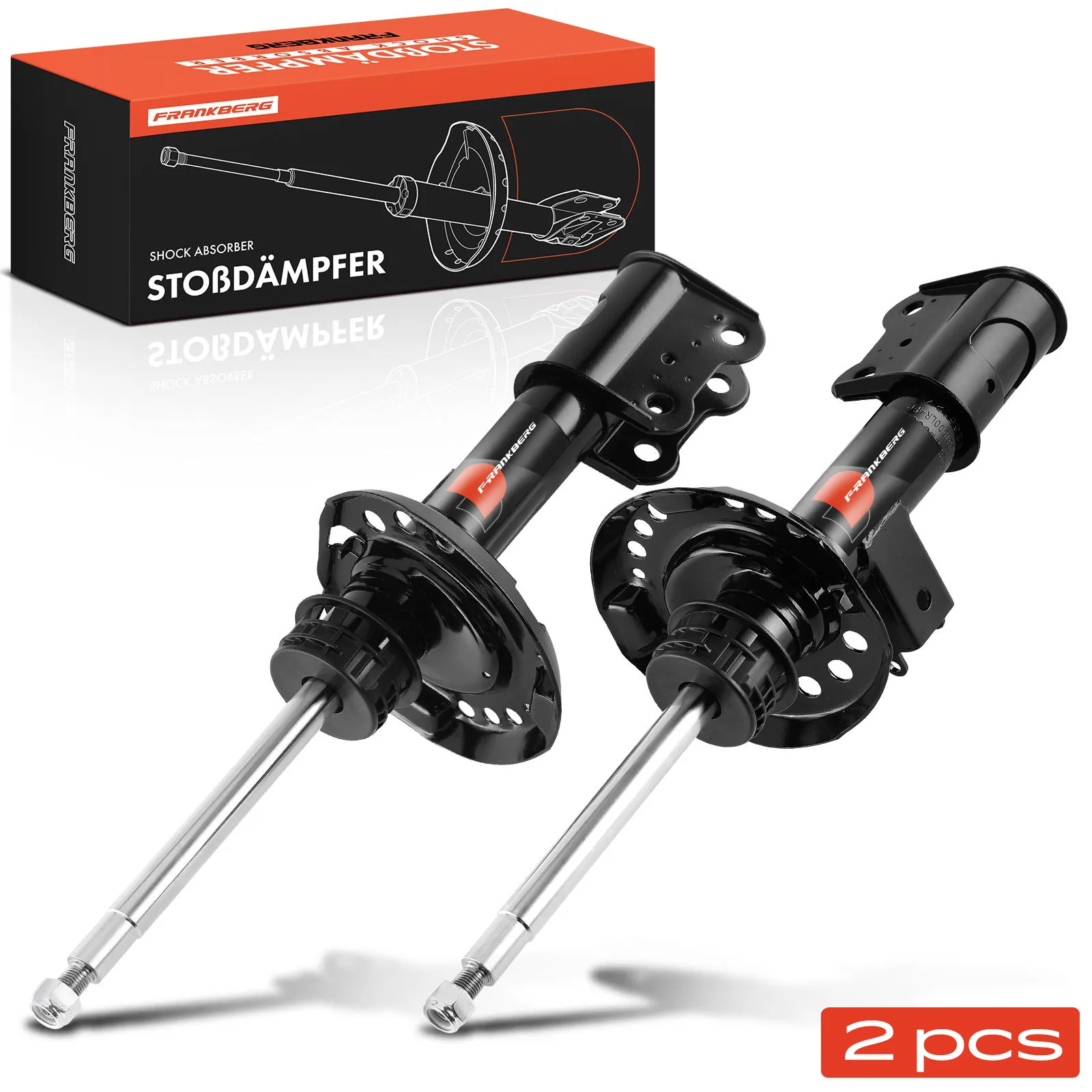 Frankberg 2x schokdemper vooras voor Mercedes-Benz A-Klasse B-Klasse CLA CLA Shooting 2011-2019 1173231600 A2463232900