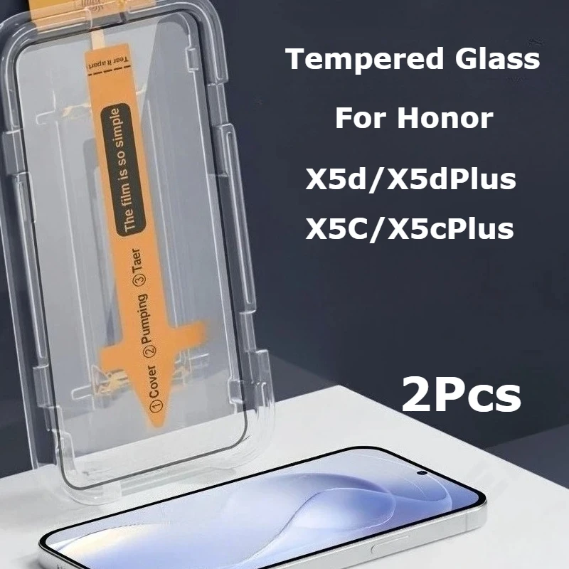 

2Pcs For Honor X5d/X5D+/X5C/X5C Plus Screen Protector Tempered Glass Dust-Free Series Anti-Scratch Clear Protection