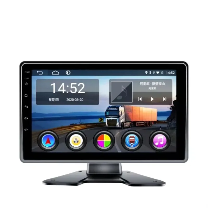 10.1 Inch Touch Screen 4 Ch Split Screen Car MP4 DVR Monitor with 170°AHD 1080P Camera Can Swivel for RV/Truck/Bus