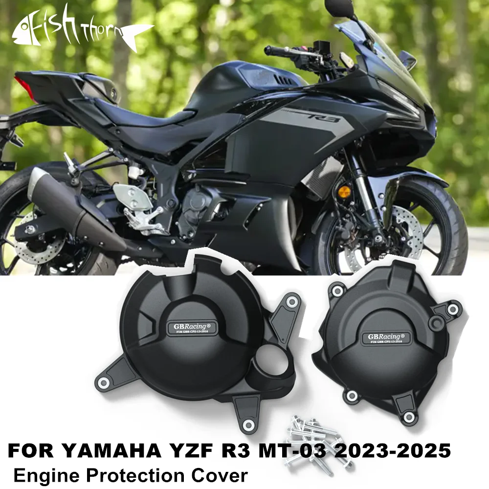 Motorcycle Engine Cover Sets Bonnet Protector Engine Cover For Yamaha YZF R3 MT-03 MT03 2023 2025 2025