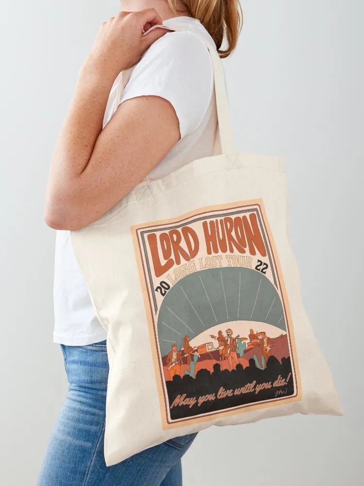 

Lord Huron Long Lost Tour Concert Poster Tote Bag shopper bag women canvas women bag sacs de shopping Woman shopper