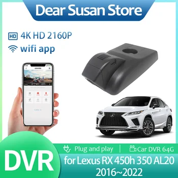 4K Car Video DVR for Lexus RX 450h 350 AL20 2016~2022 2017 2018 2019 2020 2021 2160p HD Driving Recorder Front Dash Camera Night Vision Accessories