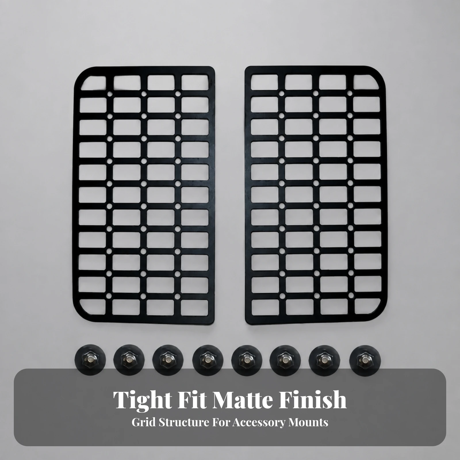 2 Pieces Car Accessory Rugged Car Window Grid Panel Hardware Lightweight for off-Road Enthusiasts, Overlanding, Trail Driving