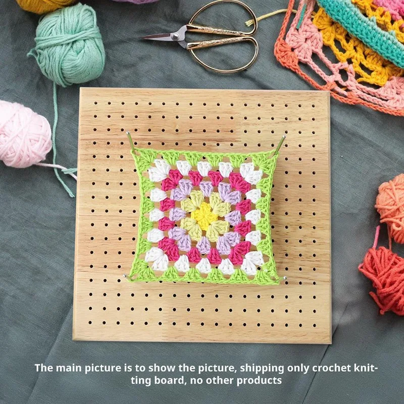 Crochet Blocking Board para Crochê, 15 Aço inoxidável Rod Pins, 8 polegadas