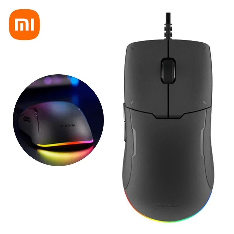 Игровая мышь Xiaomi Lite с Rgb-подсветкой, 220 дюйма, Ips, пять режимов, регулировка 80 миллионов нажатий, игровая мышь для компьютера, ПК, ноутбука