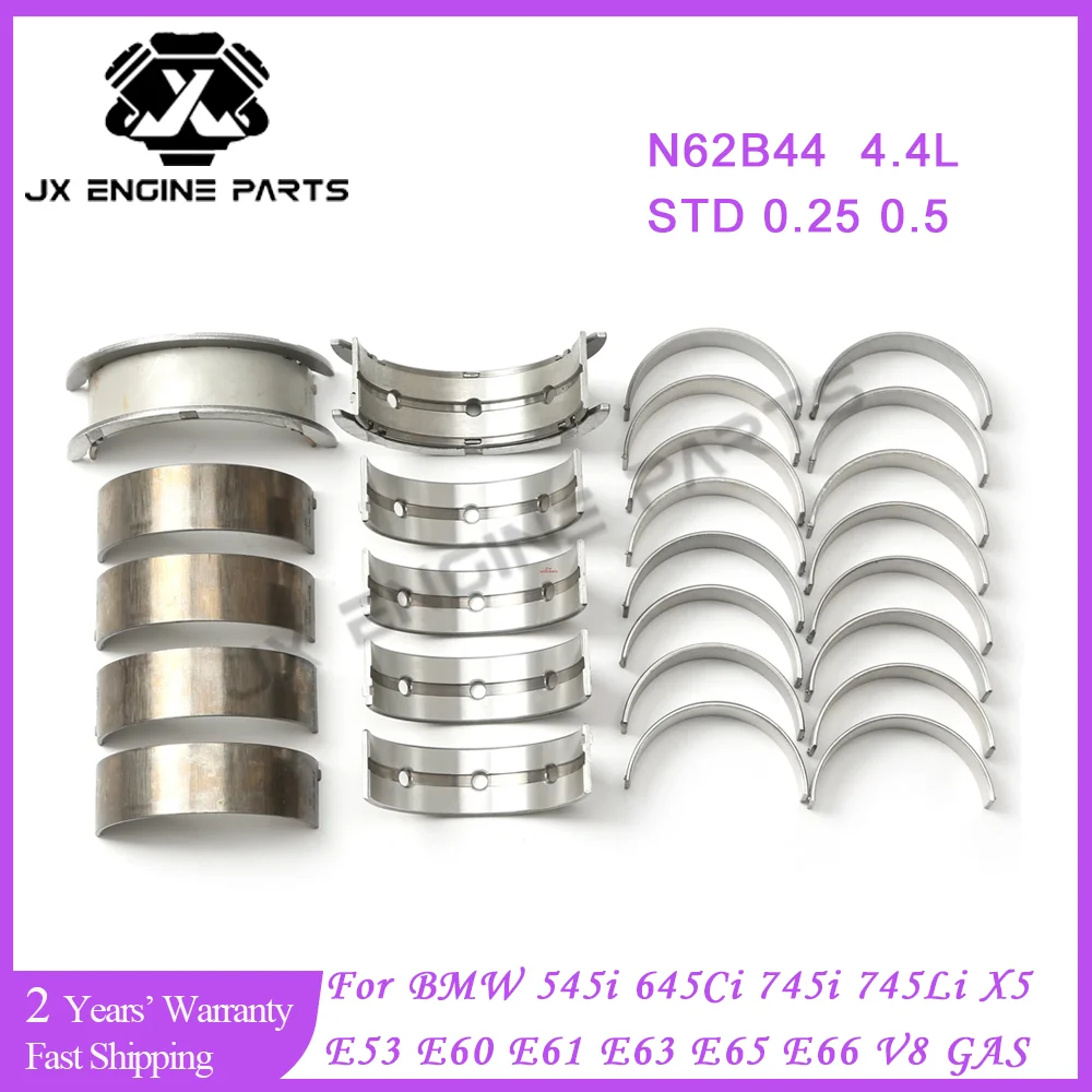 N62B44 Engine Crankshaft Main Connecting Rod Bearing Set For BMW 4.4 L 545i 645Ci 745i X5 4.4L E63 E64 E65 E66 N62 B44 N62B44A