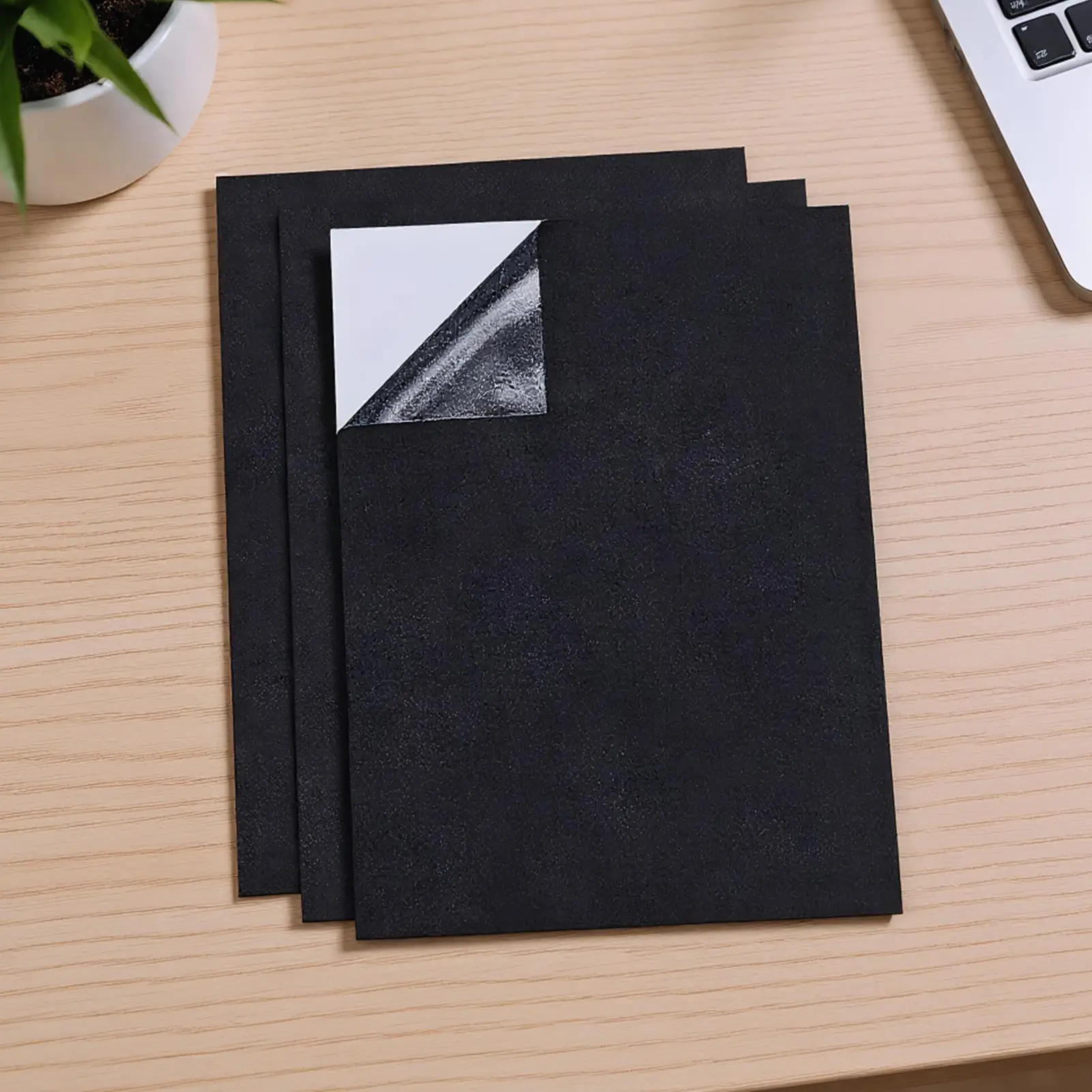 접착성 폼 패딩 시트 4개 충격 흡수 바닥 보호 시트 가구용 접착성 뒷면이 있는 폼 패딩