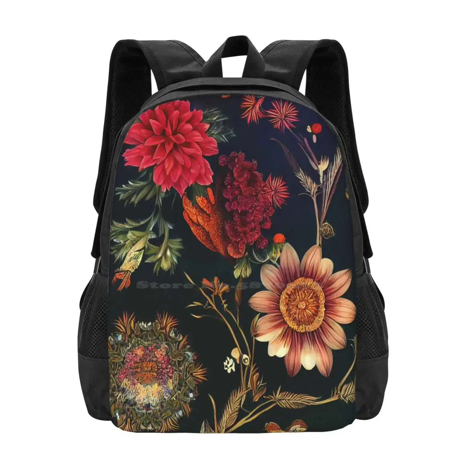 

Japanese Flower Vintage Hot Sale Schoolbag Backpack Fashion Bags Nature I Love Japan Japanese Animation Japan Ink Japan Art