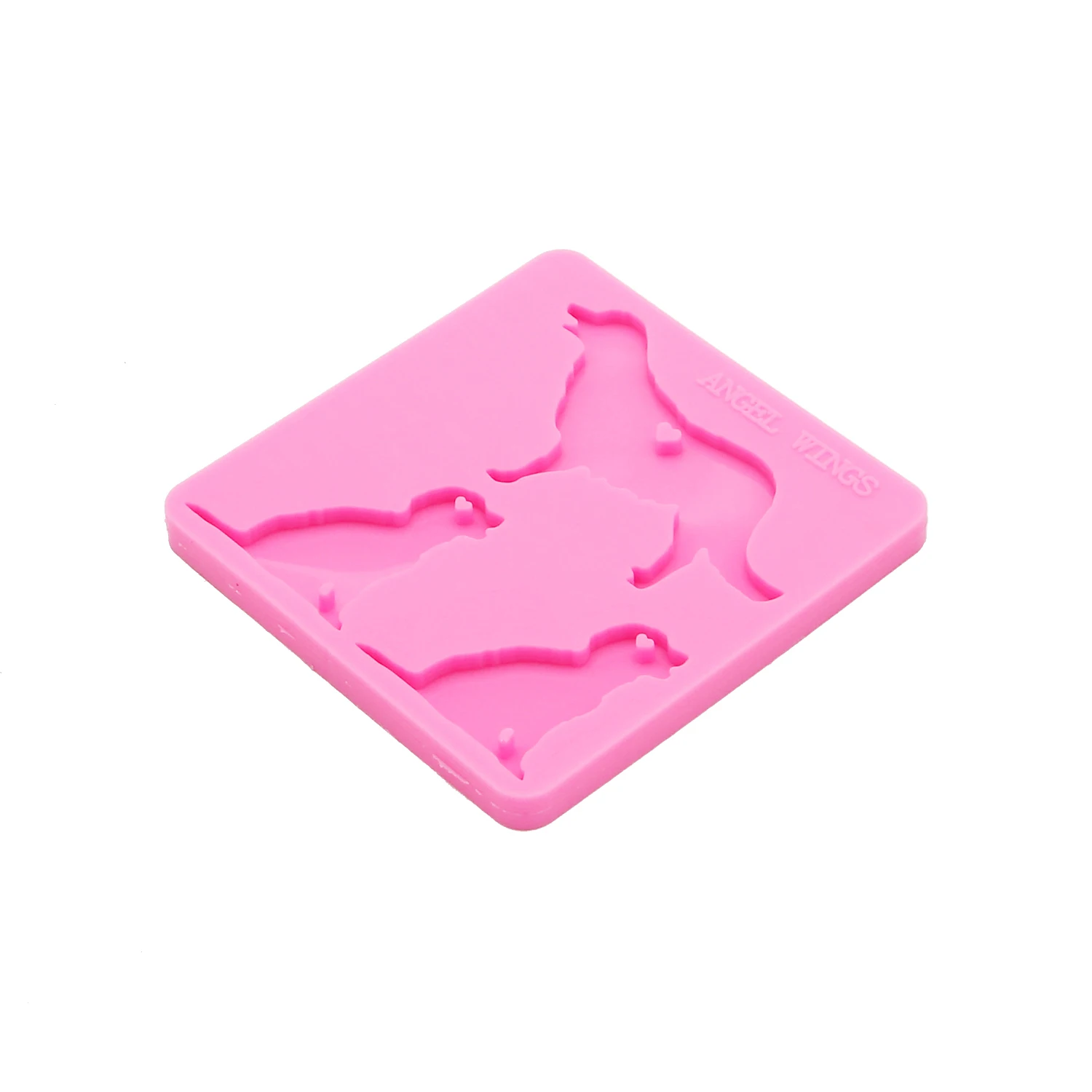 Dinosaur Family Mommy Baby Silicone Mold for Epoxy Resin DIY Pendant Keychain Jewelry Casting Craft Supplies