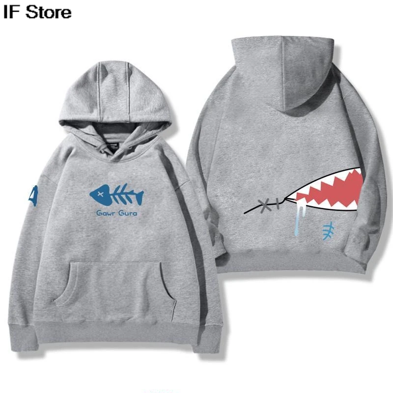 Hololive VTuber Gawr Gura Cosplay Hoodie sweatshirts y2k clothes New Man Women hoodie Harajuku autumn/winter Boy girl hoodies