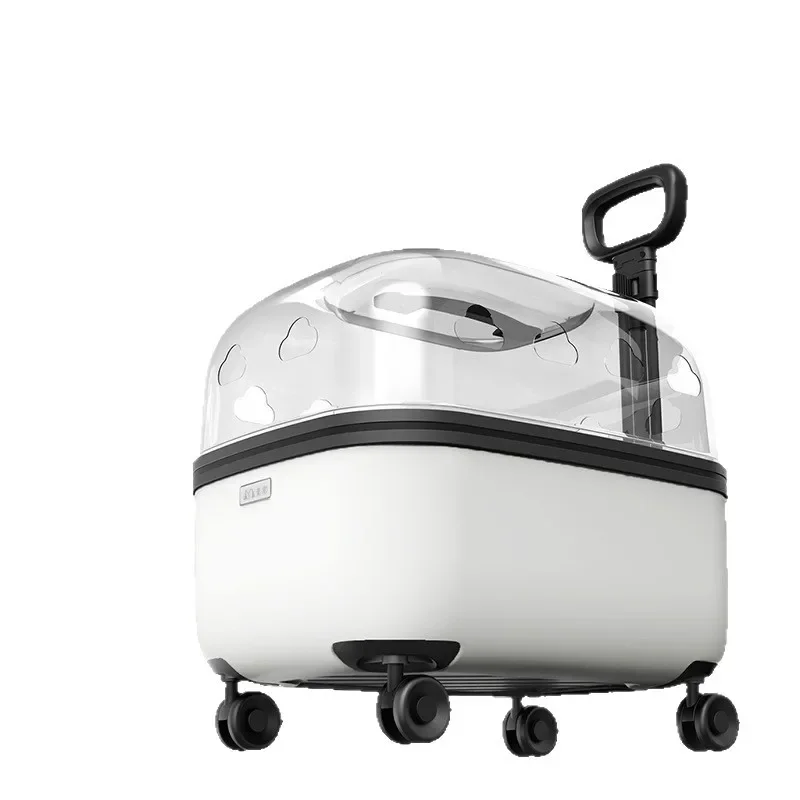 a forPet Stroller 73L Large Capacity for 2+ Cats Small Dogs Travel Carrier with Brake Wheels All-Season PC Material Power Bank