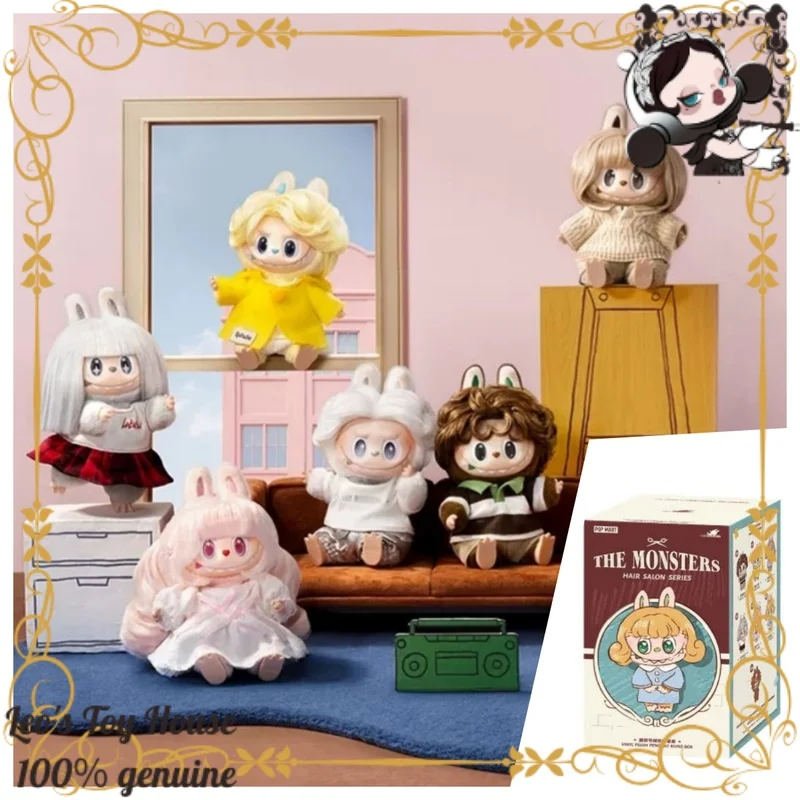 

POPMART THE MONSTERS Vintage Barber Shop Series LABUBU Vinyl Hanging Pendant Blind Box Retro Stylish Design Versatile Bag Decor