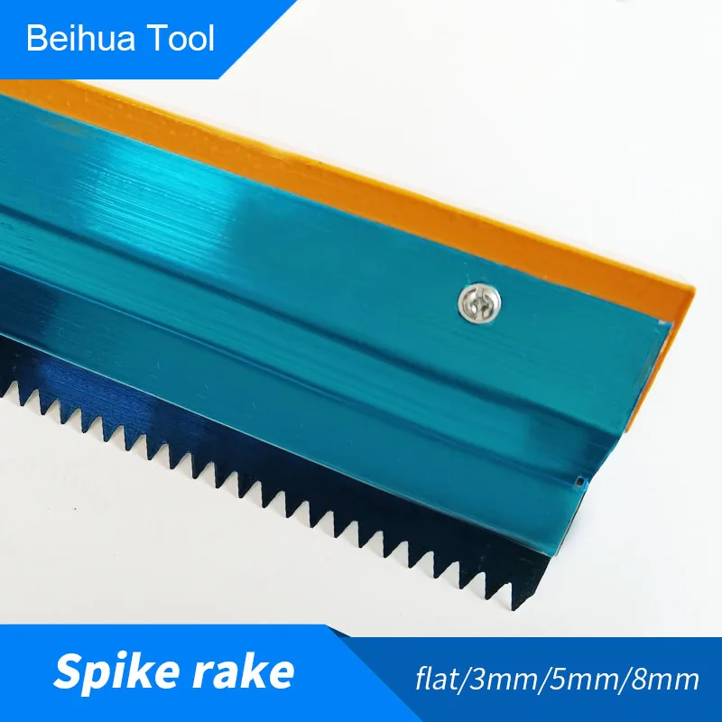 Beihua 56cm Spike Rake Self-flow Cement Rake Scrscraper Silicon PU Epoxy floor paint construction tools 3mm/5mm/8mm