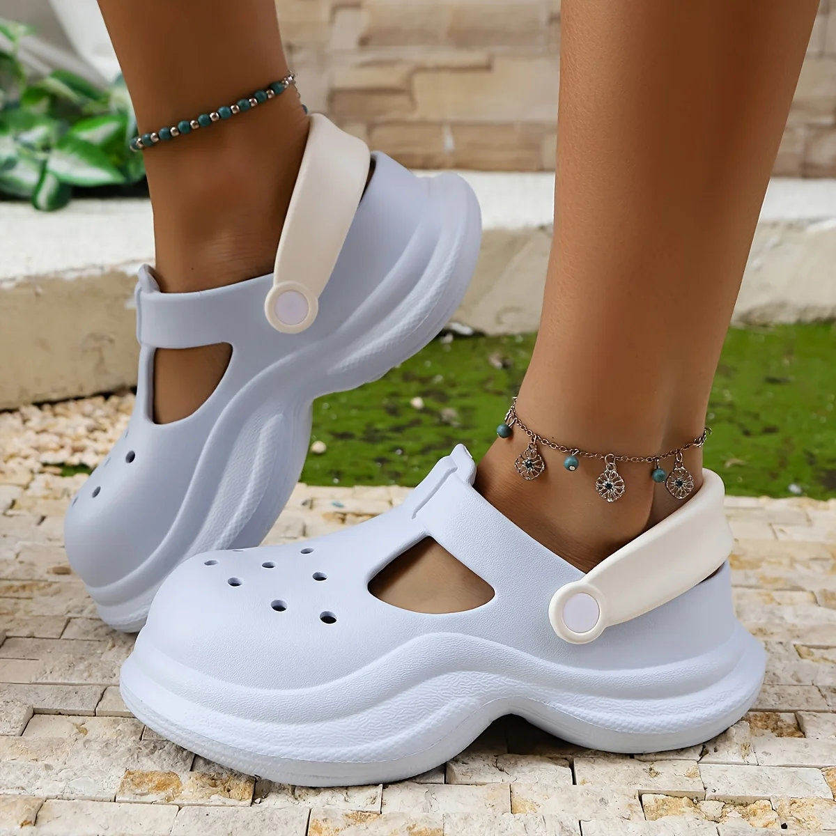 

Women's Sandals EVA Mules Clogs Garden Shoes Non-slip Sandals For women Fashion Summer Thick sole Platform Slippers Hole Shoes
