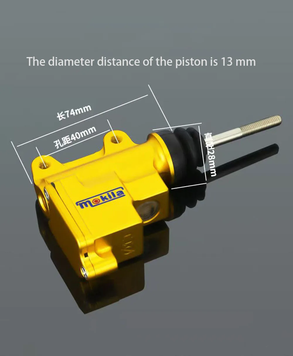 13 مللي متر المكبس العالمي للدراجات النارية مضخة الفرامل الخلفية الهيدروليكية أسطوانة رئيسية الألومنيوم CNC لسوزوكي كاواساكي هوندا ياماها