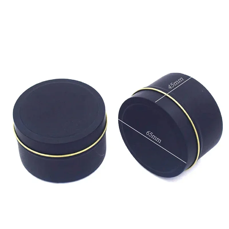 12pcs 4oz Black Round Metal Candle Tin Jar Boxes Empty Pot Plain Screw Top Cans Face Cream Cosmetic Container Spices Tins Cases