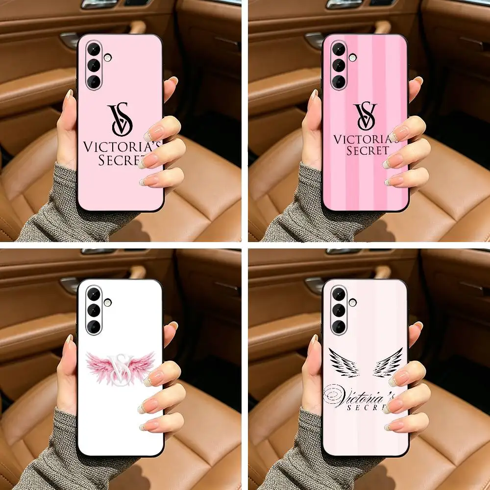 

Victoria's -S-Angel wing logo Phone Case For Samsung Galaxy A73,A71 A72,A70,A53,A52,A51,Soft Silicone Black Cover