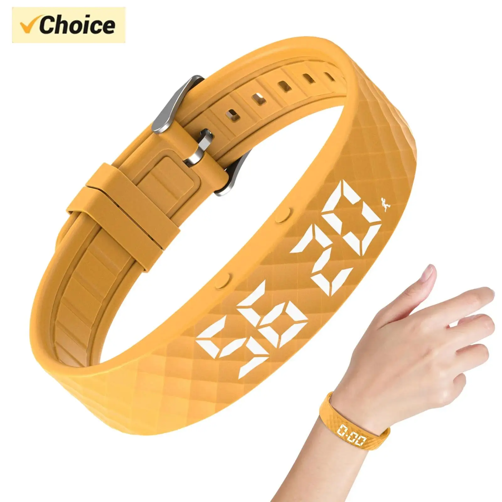 

Alarm Bracelet - Convenient Heavy Sleepers Bracelet | Watch Silent Timer, Vibrating Alarm Wristband, Adjustable Wearable, Unisex