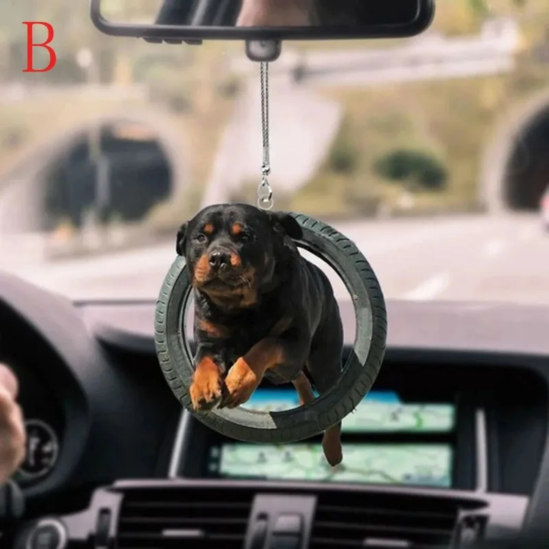 Car Pendant Practical Interior Ornament Hanging Mini Puppy Shape Hanging Toy Gift Car Decoration Accessories Gadget Lucky Animal