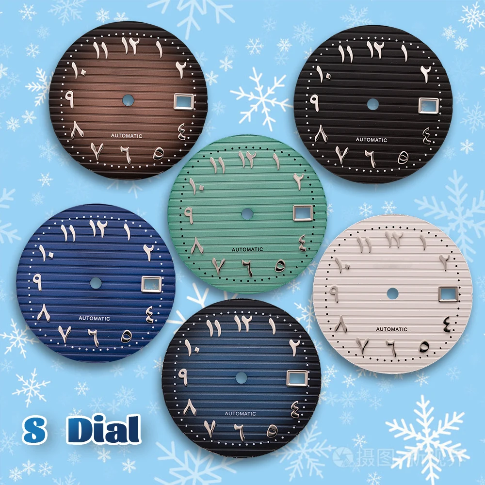 30.5 مللي متر S شعار N-autilus العربية الهاتفي الأخضر Noctilucent صالح NH35 NH36 حركة ساعة عالية الجودة تعديل الملحقات