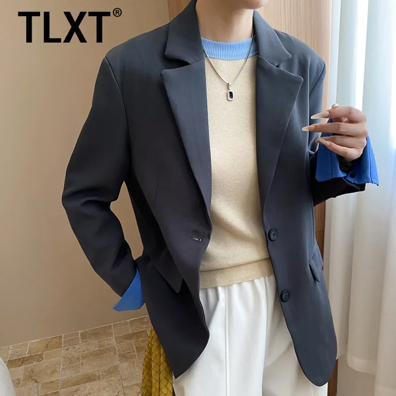 

TLXT Fashion Women's Office Lady Contrast Color Blazers Single Breasted Temperament Fit Jackets Elegant Coats 2025 Autumn New