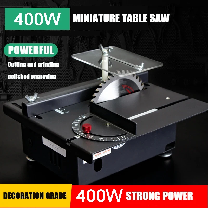 400W Mini Table Saw DIY Woodworking Chainsaw Mill Precision Model Sawing Push Platform Sawing And Portable Cutting Machine