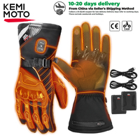 KEMIMOTO Winter Motorcycle Heated Gloves Waterproof Touch Screen Men's Women's Moto Gloves For Snowmobile Scooter Skiing