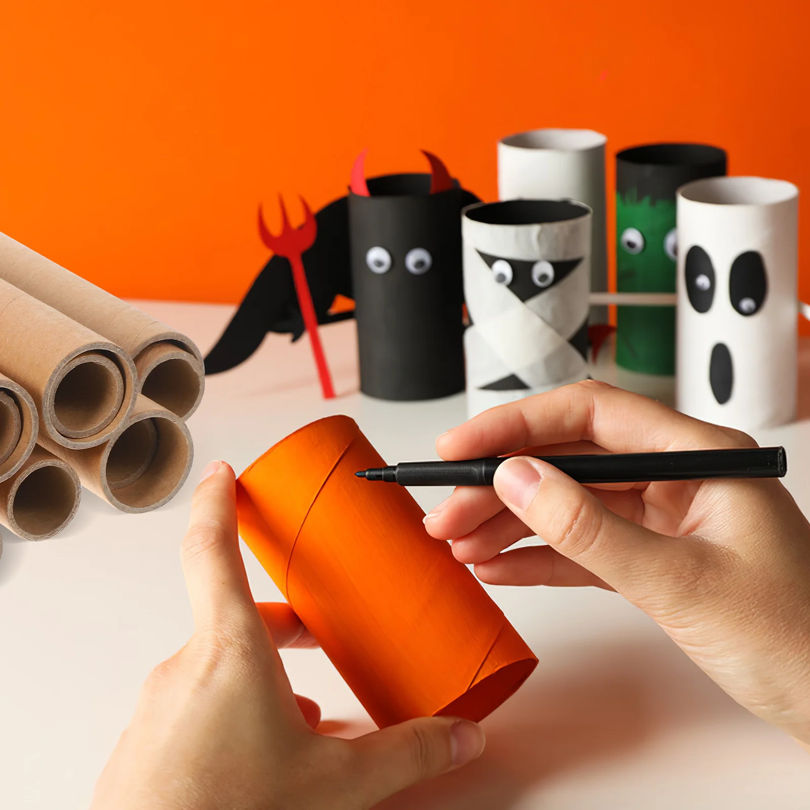 20Pcs Kraft Round Mailing Tubes Paper Cylinders for Poster Shipping Document Storage Organizer Tubes for Crafts Art Protection